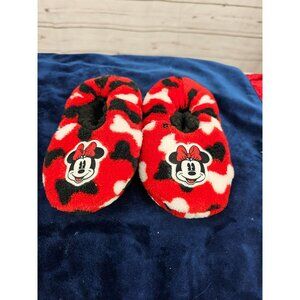 Minnie Mouse Slippers Slipper Socks Toddler Fleece‎ Girl Non Skid Disney 2T-3T